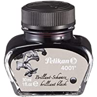Pelikan 301051 - Tinta para pluma estilográfica 4001- frasco de vidrio de 30 ml- color Negro